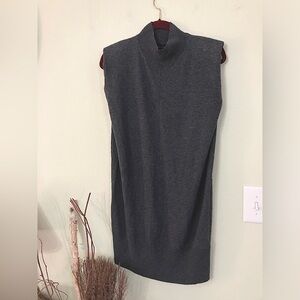NWT Banana Republic mock neck smoke gray cashmere tank tunic